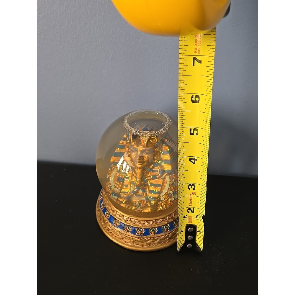 4.5 Inch Cold Cast Resin Egyptian Pharaoh King Tut Water Snow Globe - Picture 4 of 6